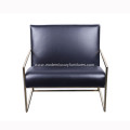 Stainless Steel Lounge Chair with Plain Seat